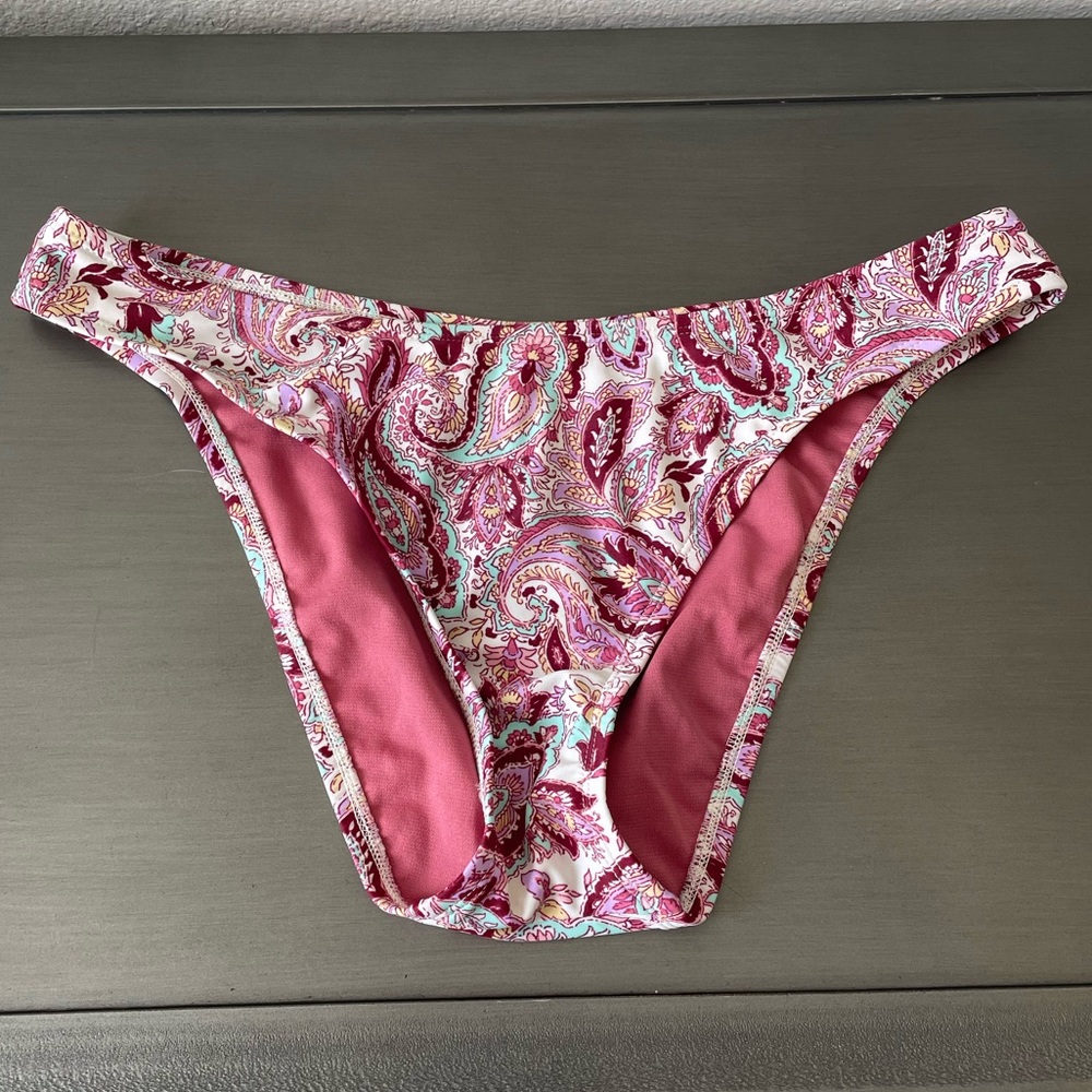 Shade & Shore Paisley Bikini Bottoms L Large
